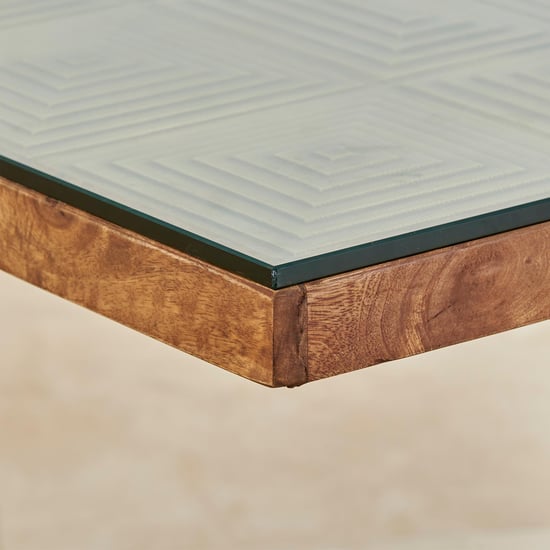 Varna Mango Wood 6-Seater Dining Set with Chairs - Brown