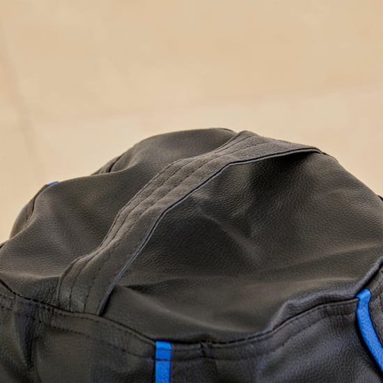 Classy Faux Leather XXL Bean Bag with Beans - Black