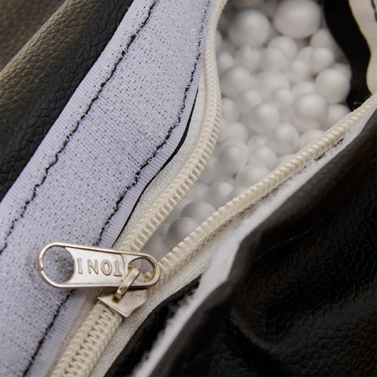 Classy Faux Leather XXL Bean Bag with Beans - Black