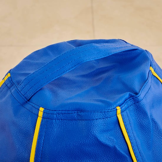 Classy Faux Leather XXL Bean Bag with Beans - Blue