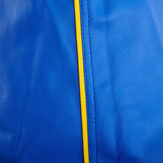 Classy Faux Leather XXL Bean Bag with Beans - Blue