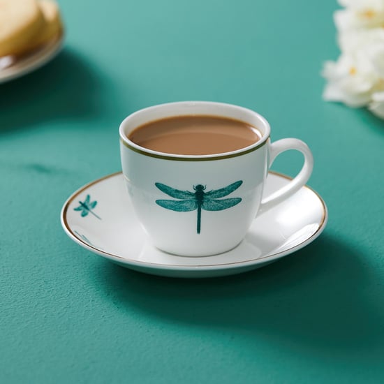 Corsica Dragonfly Bone China Cup and Saucer - 210ml