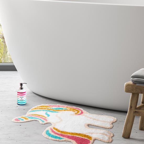 Slate Kids Unicorn-Shaped Anti-Slip Bath Mat - 70x50cm