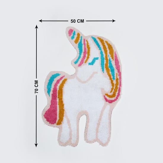 Slate Kids Unicorn-Shaped Anti-Slip Bath Mat - 70x50cm