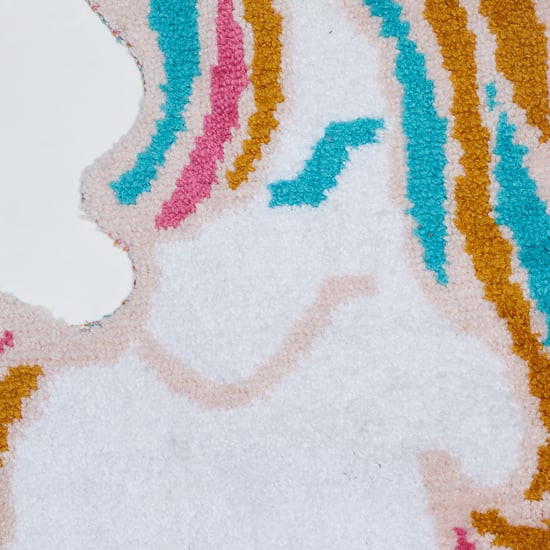 Slate Kids Unicorn-Shaped Anti-Slip Bath Mat - 70x50cm