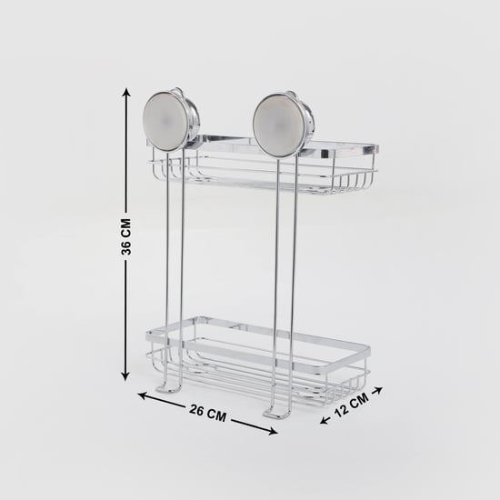 Orion Lincoln Steel Corner Shower Caddy with Suction Cups