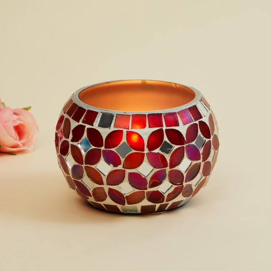 Corsica Mosaic Glass Votive Holder