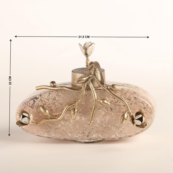 Moksha Decor Glass Oval Decorative Canister