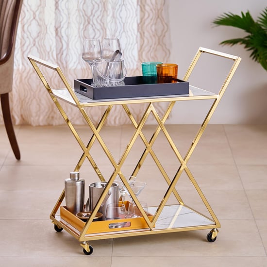 Bianca Serving Trolley - Gold