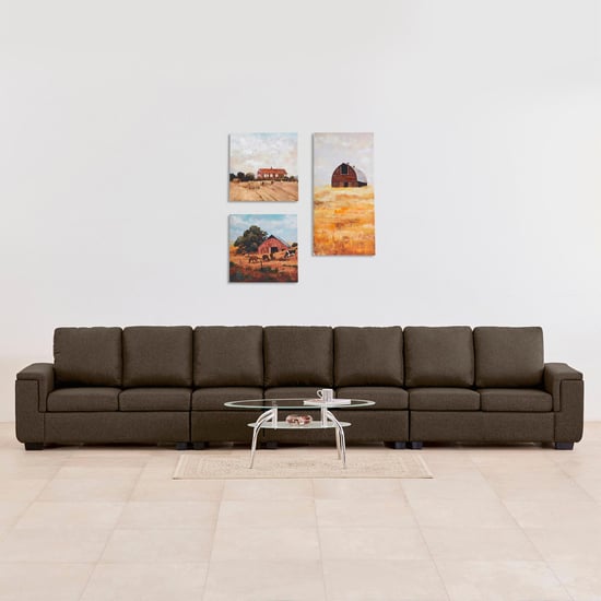 Signature NXT Fabric 7-Seater Sectional Sofa - Brown