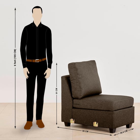 Signature NXT Fabric 7-Seater Sectional Sofa - Brown