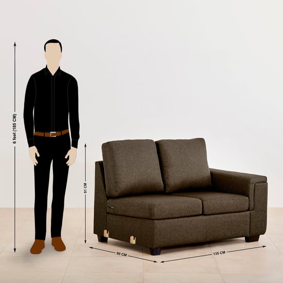 Signature NXT Fabric 7-Seater Sectional Sofa - Brown