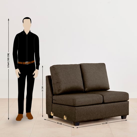 Signature NXT Fabric 7-Seater Sectional Sofa - Brown