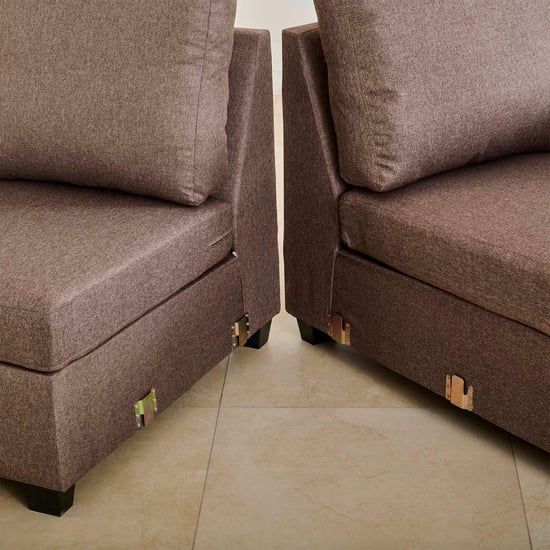 Signature NXT Arden Fabric 3-Seater Sectional Sofa with Right Chaise - Brown