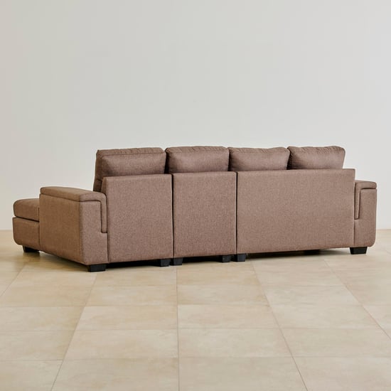 Signature NXT Arden Fabric 3-Seater Sectional Sofa with Right Chaise - Brown