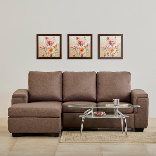 Signature NXT Fabric 2-Seater Sectional Sofa with Left Chaise - Brown