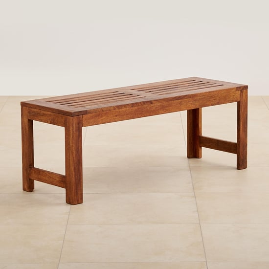 Romero Mango Wood Outdoor Bench - Brown