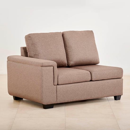 Signature Fabric 5-Seater Sectional Sofa with Right Chaise - Brown