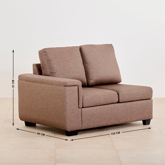 Signature Fabric 5-Seater Sectional Sofa with Right Chaise - Brown