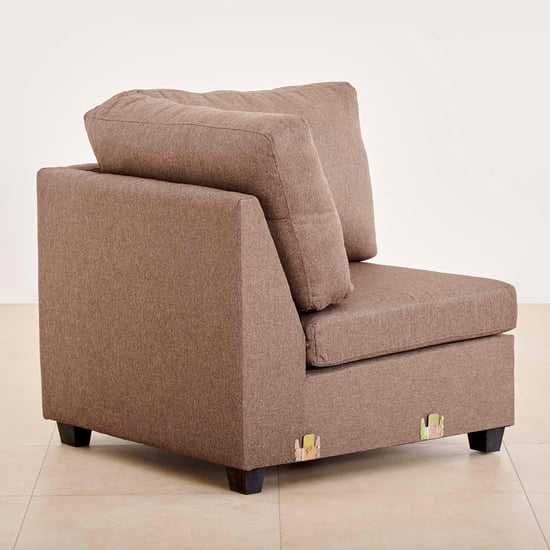 Signature Fabric 5-Seater Sectional Sofa with Right Chaise - Brown