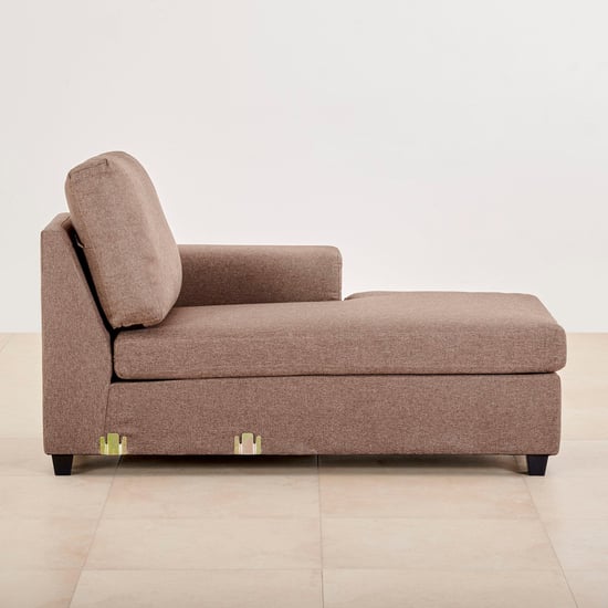 Signature Fabric 5-Seater Sectional Sofa with Right Chaise - Brown