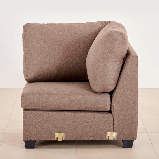 Signature Arden Fabric 6-Seater Sectional Sofa with Right Chaise - Brown