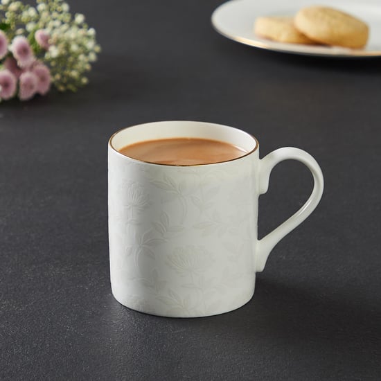 Altius Blomma Bone China Embossed Mug - 350ml