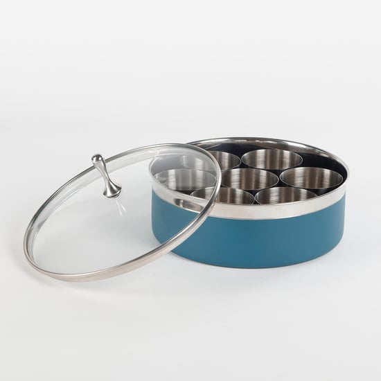 Food Icon Vanya Stainless Steel Spice Box with Lid