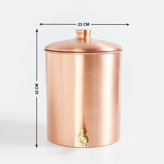 Healthy Living Copper Solid Dispenser with Lid - 8L