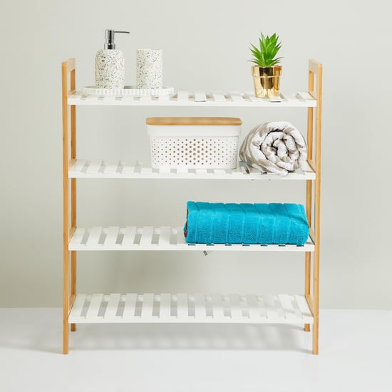 Omnia Bamboo 4-Tier Storage Rack