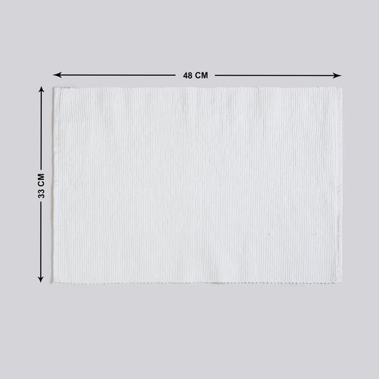 Glitz Silver Solid Cotton Placemat - 33x48cm