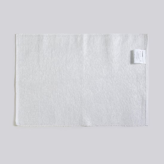 Glitz Silver Solid Cotton Placemat - 33x48cm