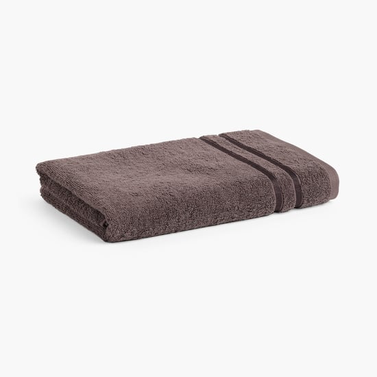 SPACES Atrium Brown Textured Cotton Bath Towel - 70x150cm