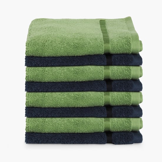 SPACES Atrium Multicolour Striped Cotton Face Towel - 30x30cm - Set of 8
