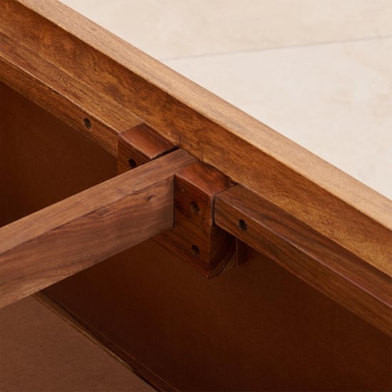 Helios Rubix Sheesham Wood King Bed with Box Storage - Brown