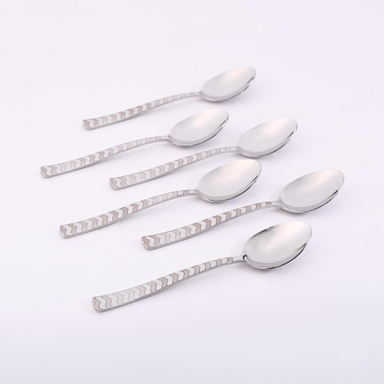 WONDERCHEF Roma Silver Stainless Steel Spoon - 18x4cm - 6 Pcs