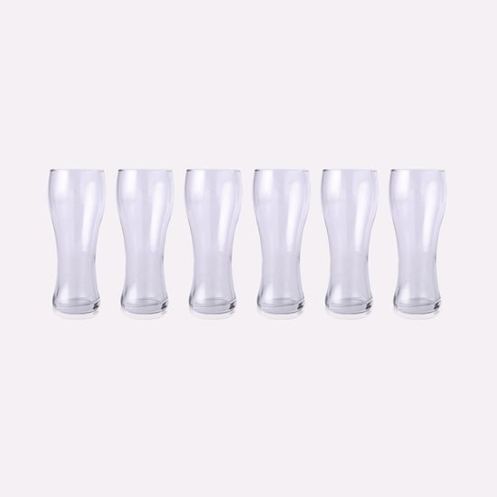 WONDERCHEF Bormioli Transparent Glass Beer Tumbler - 400ml - Set Of 6