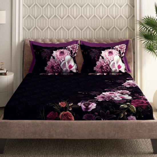 PORTICO Neeta Lulla Cotton 210TC Floral Printed 5Pcs Super King Bedsheet Set