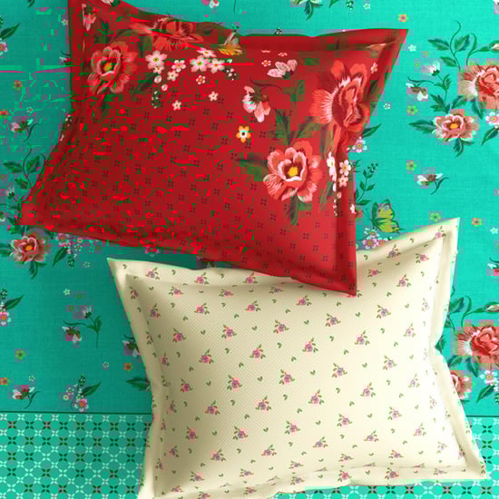 PORTICO Florique Cotton 144TC Printed 5Pcs Super King Bedsheet Set