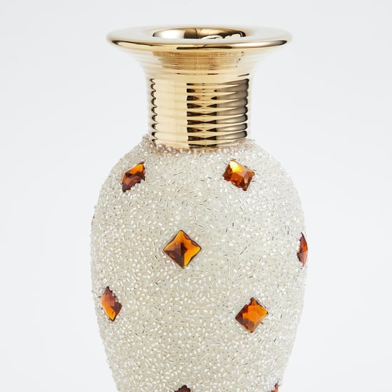 Mystique Ceramic Beaded Candle Holder