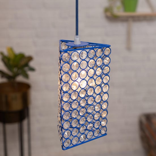 HOMESAKE Contemporary Decor Blue Crystal Pendant Light