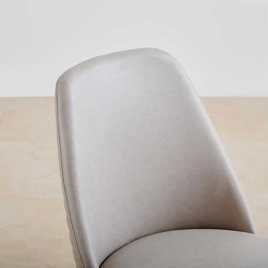 Vegas Set of 2 Faux Leather Dining Chairs - Grey