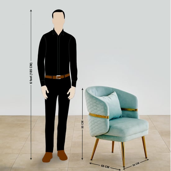 Vegas Velvet Accent Chair - Mint