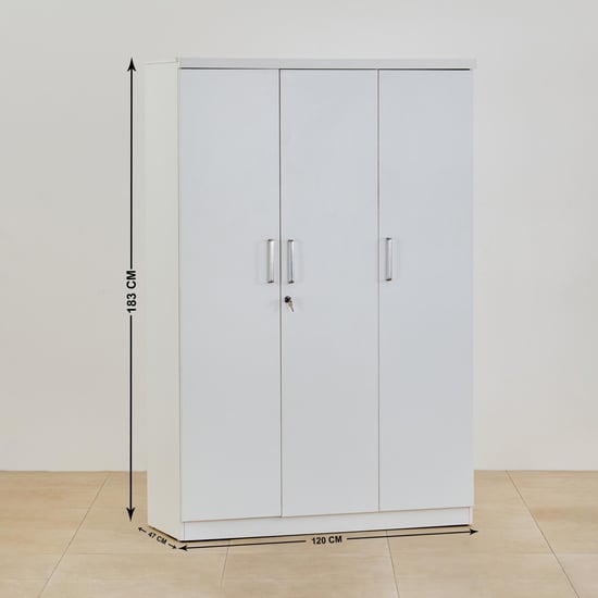 Helios Reynan NXT 3-Door Wardrobe - White