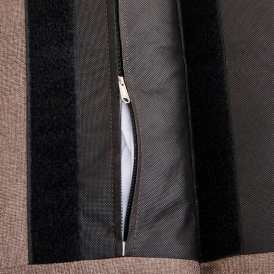 Helios Piper Fabric 3-Seater Sofa - Coffee