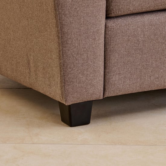 Helios Piper Fabric 3-Seater Sofa - Coffee