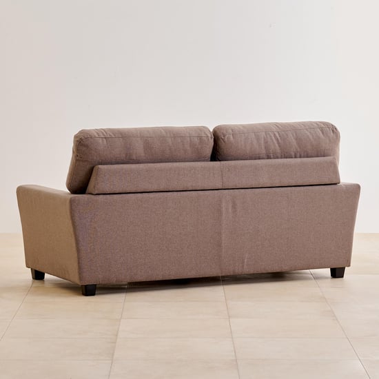 Helios Piper Fabric 3-Seater Sofa - Coffee
