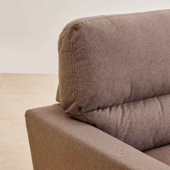 Helios Piper Fabric 3-Seater Sofa - Coffee