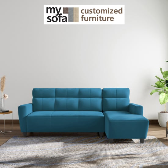 Helios Emily Velvet 3-Seater Right Corner Sofa with Chaise - Customized Furniture