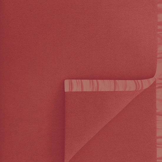 PORTICO Melange Pink Solid Cotton Double Blanket - 220x240cm